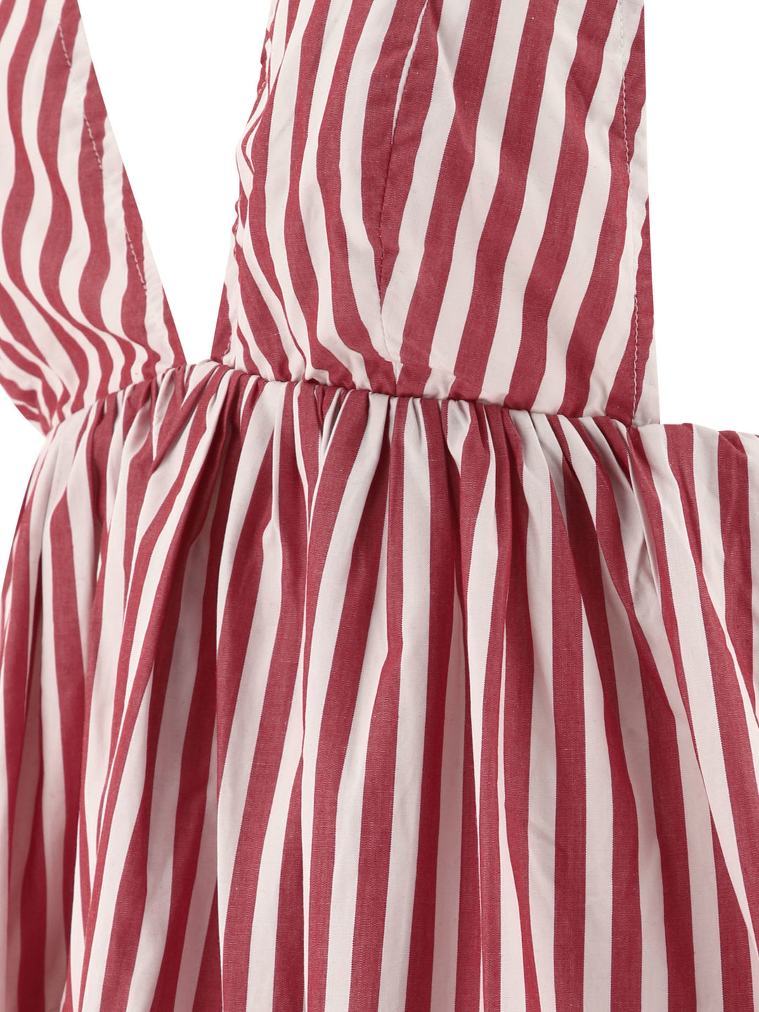 Striped Midi Dress Abiti Rosso