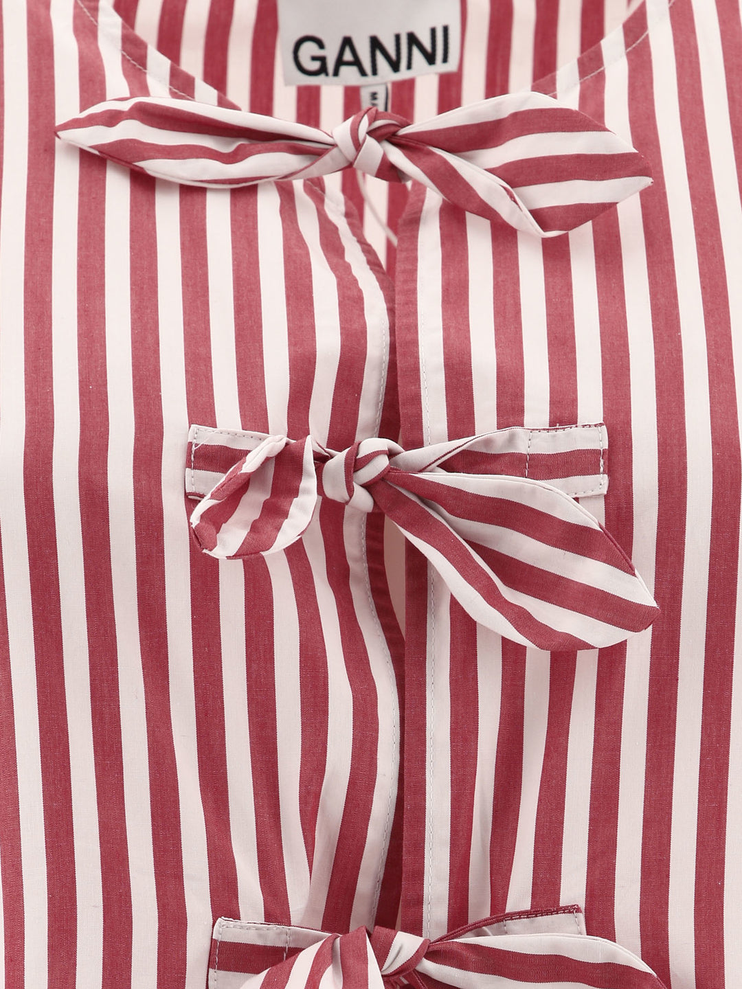 Striped Dress With Bows Abiti Rosso