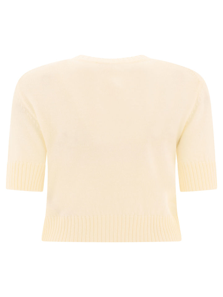 Wool Sweater T-Shirts Bianco