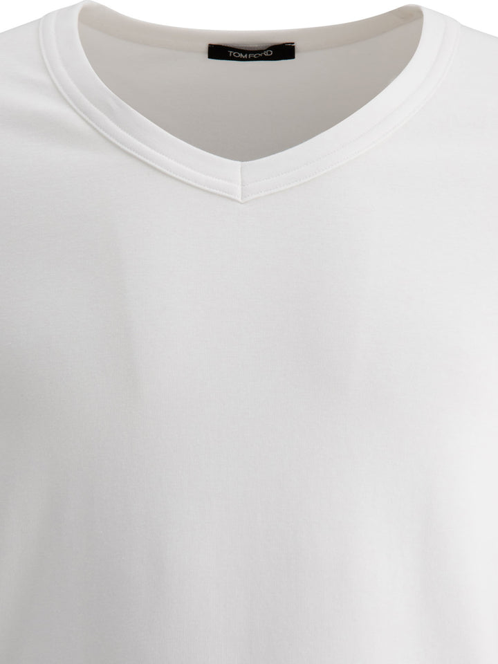 Slim-Fit Stretch Cotton-Jersey T-Shirt Underwear Bianco