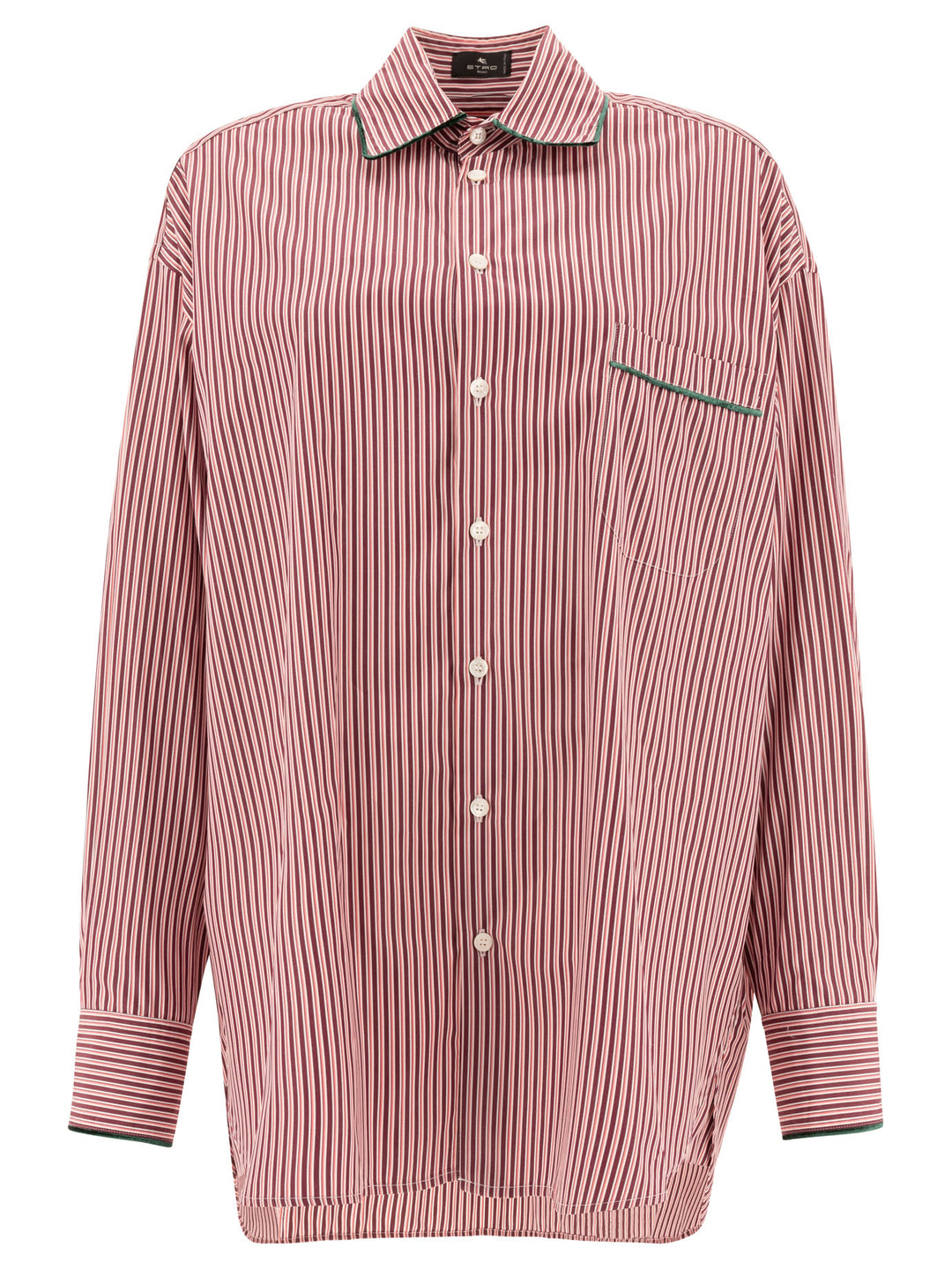 Striped Poplin Shirt Shirts Bordeaux