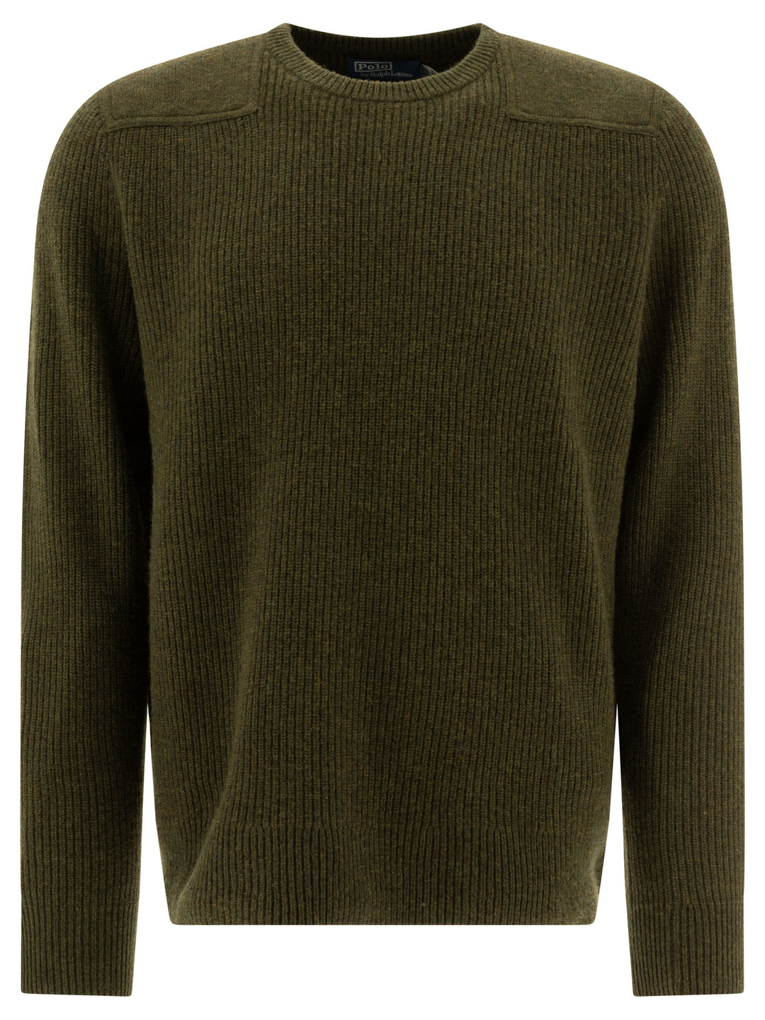 Wool Sweater With Contrasting Panels Knitwear Verde