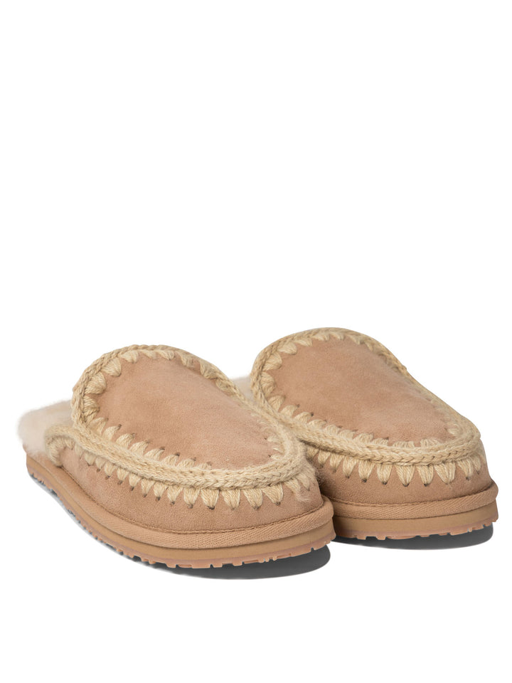 Full Eskimo Stitch Loafers & Slippers Beige