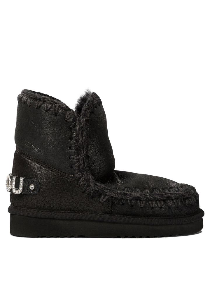 Eskimo 18 With Rhinestones Logo Stivali E Stivaletti Nero