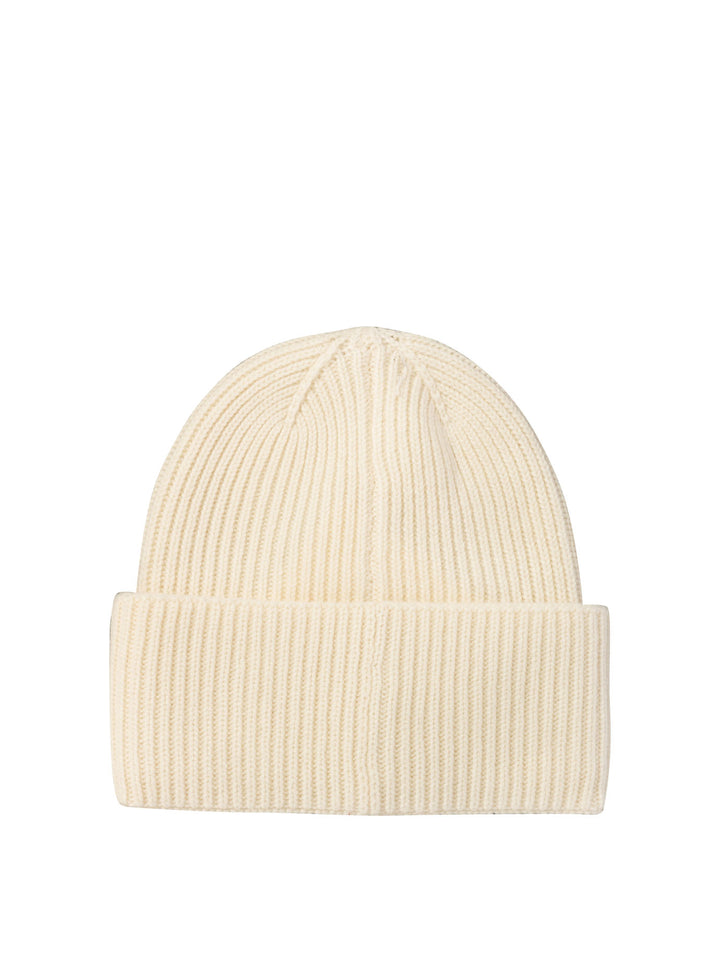 Ribbed Cashmere Beanie Cappelli Bianco