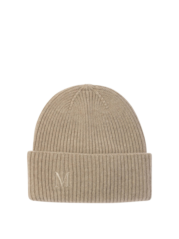 Ribbed Cashmere Beanie Cappelli Beige