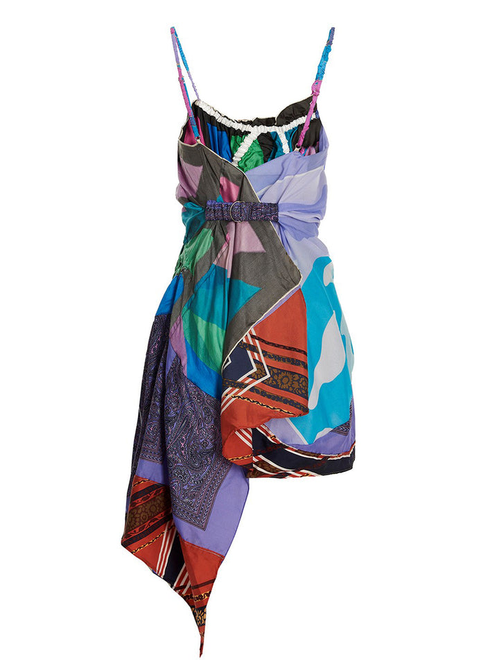 Slip Scarf Dresses Multicolor