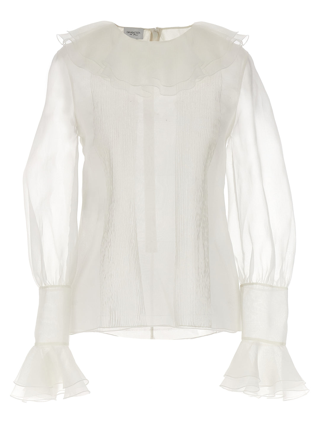 Ruffle Collar Shirt Shirt, Blouse White