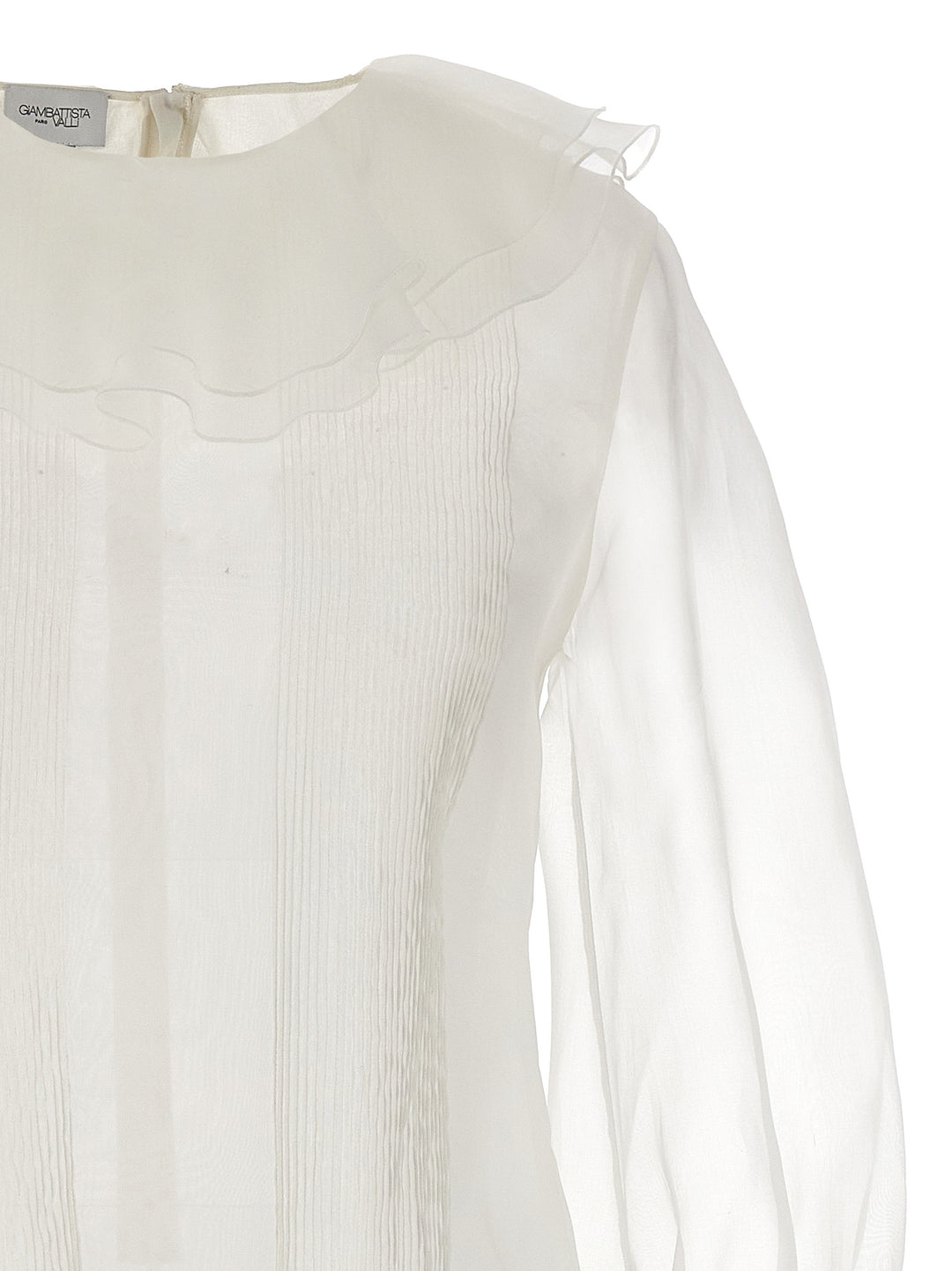 Ruffle Collar Shirt Shirt, Blouse White