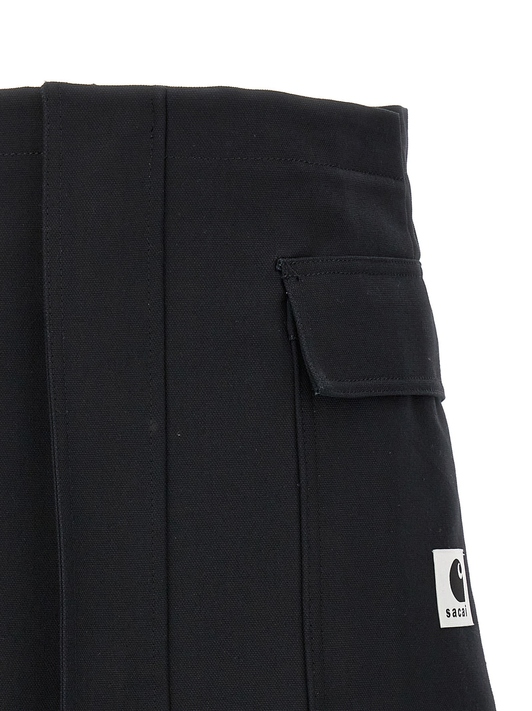 Sacai X Carhartt Wip Shorts Bermuda, Short Black