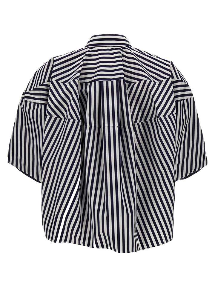 Striped Poplin Shirt Shirt, Blouse Blue