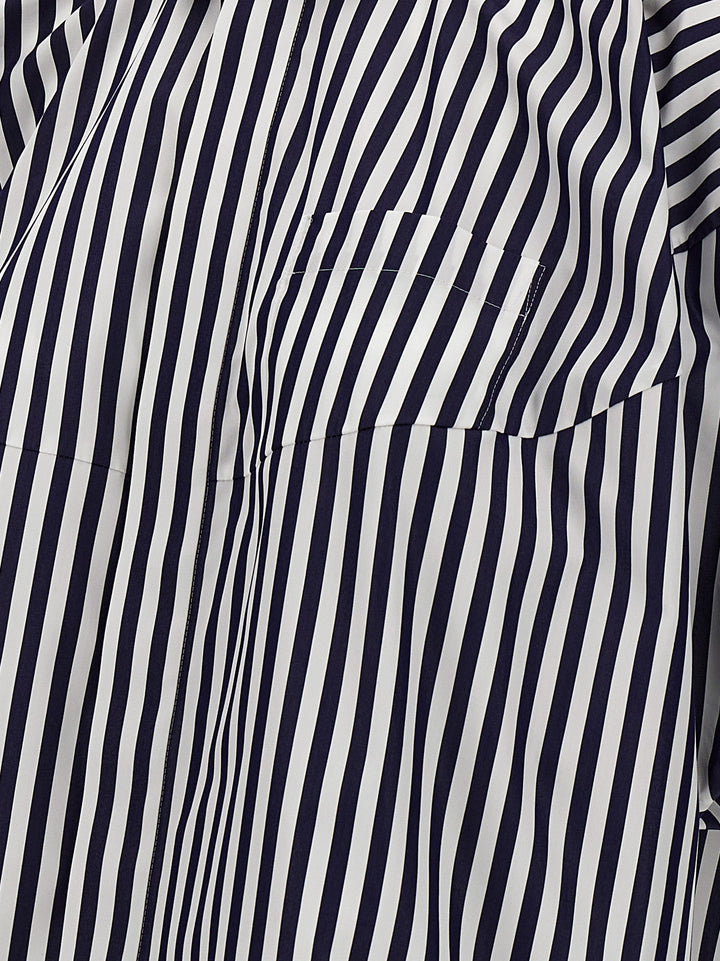 Striped Poplin Shirt Shirt, Blouse Blue