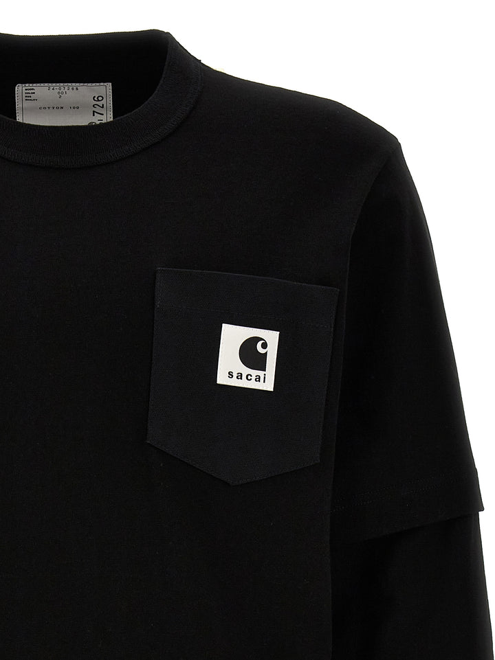 Sacai X Carhartt Wip T-Shirt Black