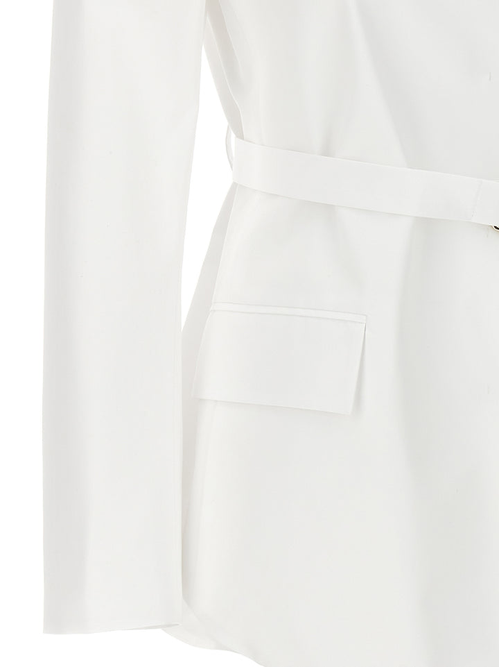 Valentino Belt Jacket Blazer And Suits White