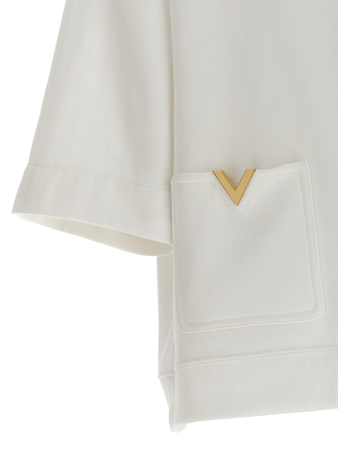 Valentino Garavani Logo Hoodie Sweatshirt White