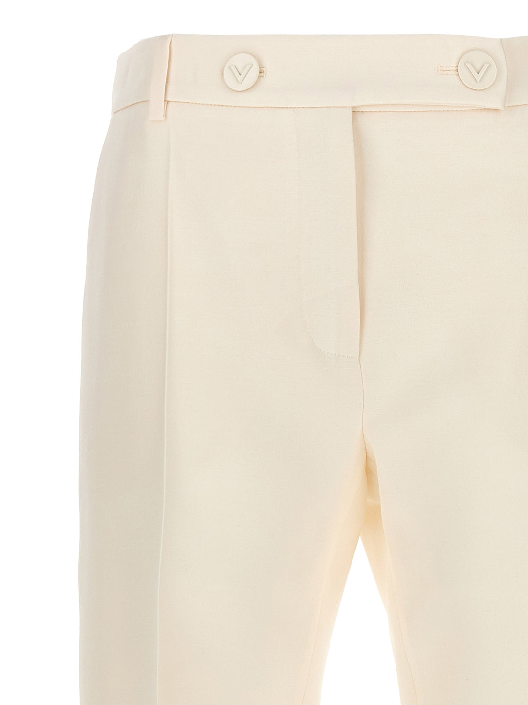 Valentino Garavani Crepe Couture Pants White