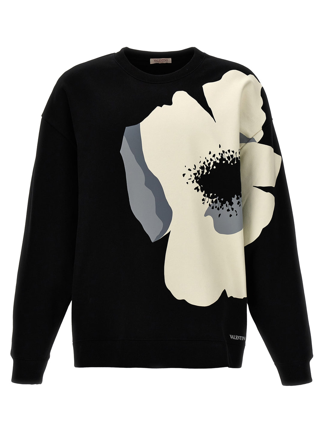 Valentino Flower Portrait Sweatshirt White/Black