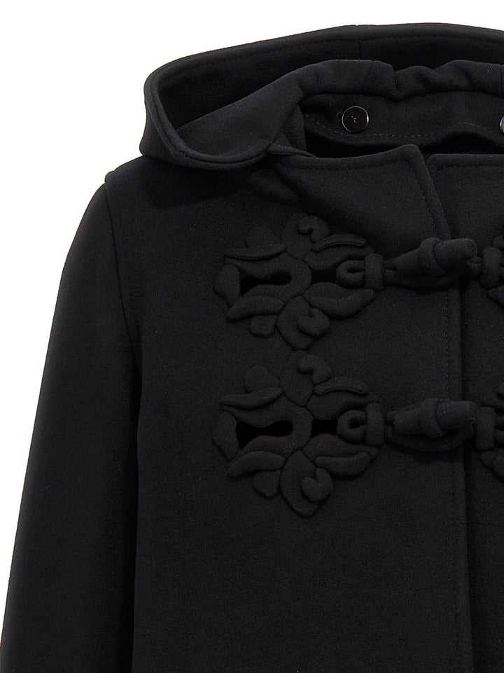 Valentino Embroidery Coat Coats, Trench Coats Black