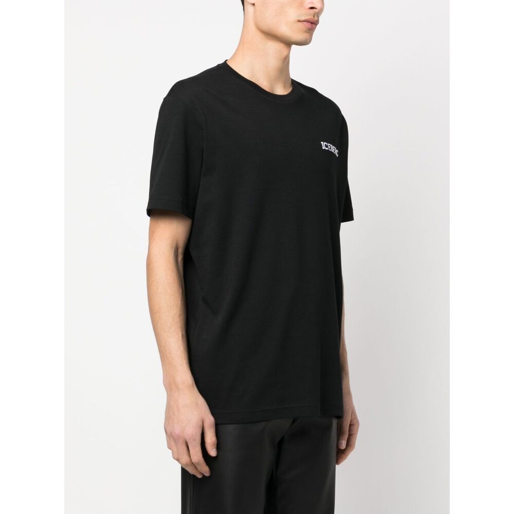 Iceberg Cotton T Shirts - Black | Wanan Luxury