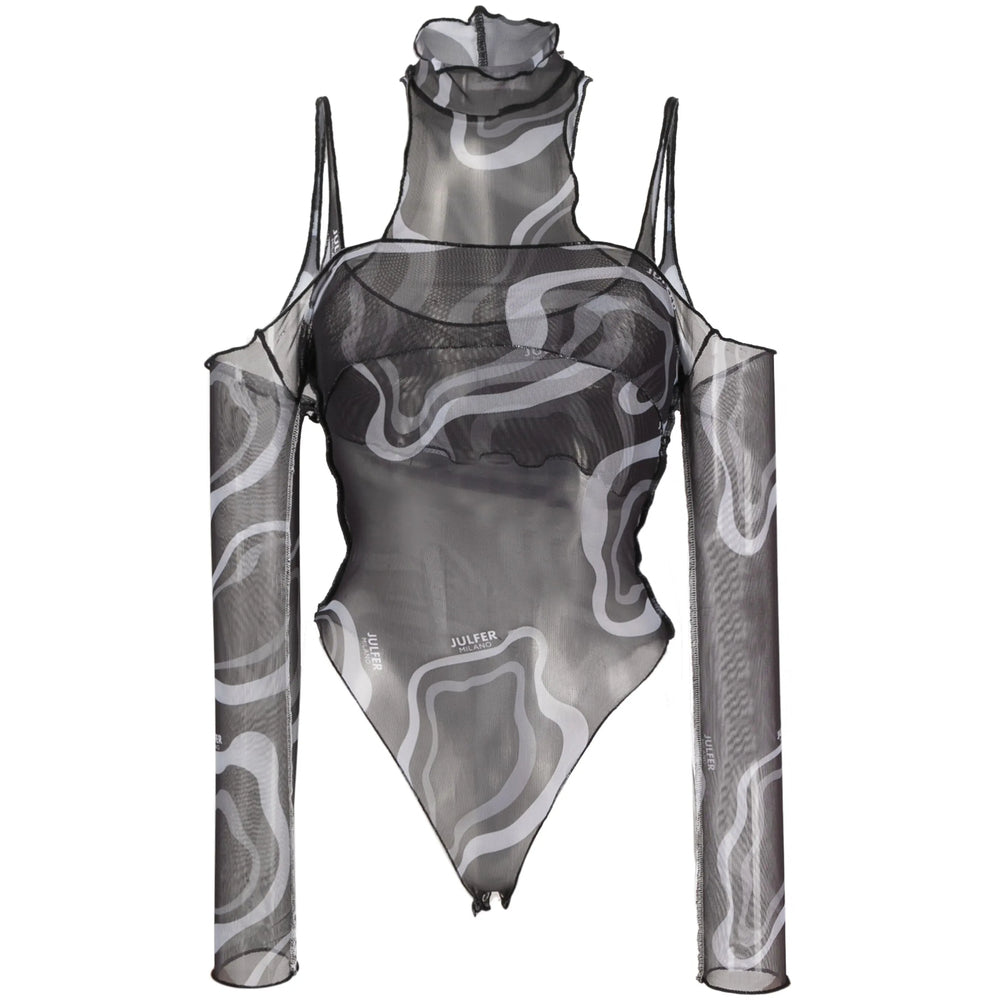 Julfer Top - Nero, Grigio | Wanan Luxury