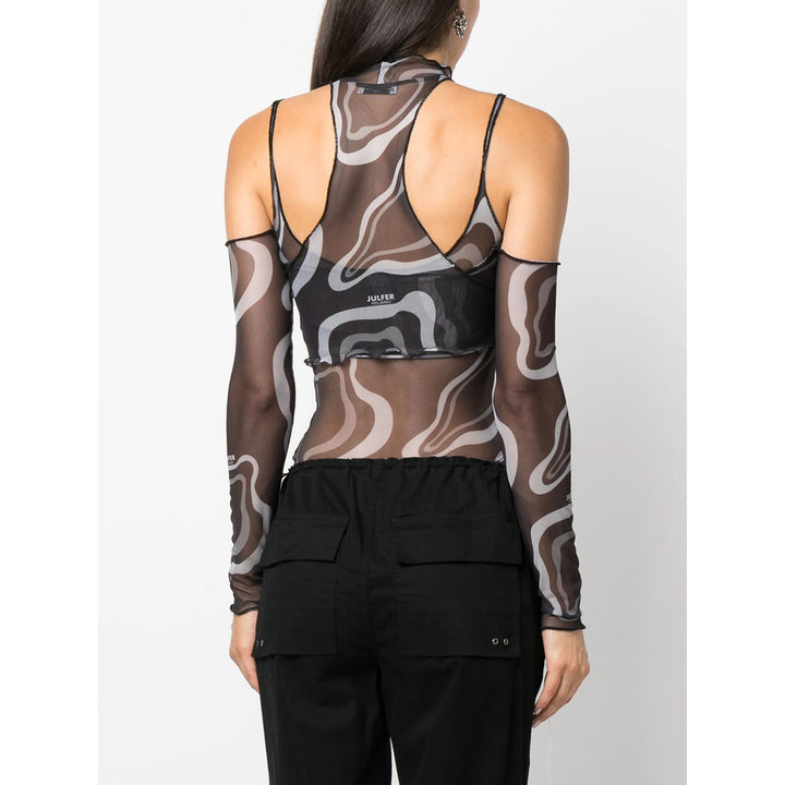 Julfer Top - Nero, Grigio | Wanan Luxury