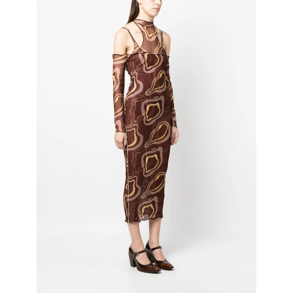 Julfer Abiti - Marrone, Giallo | Wanan Luxury