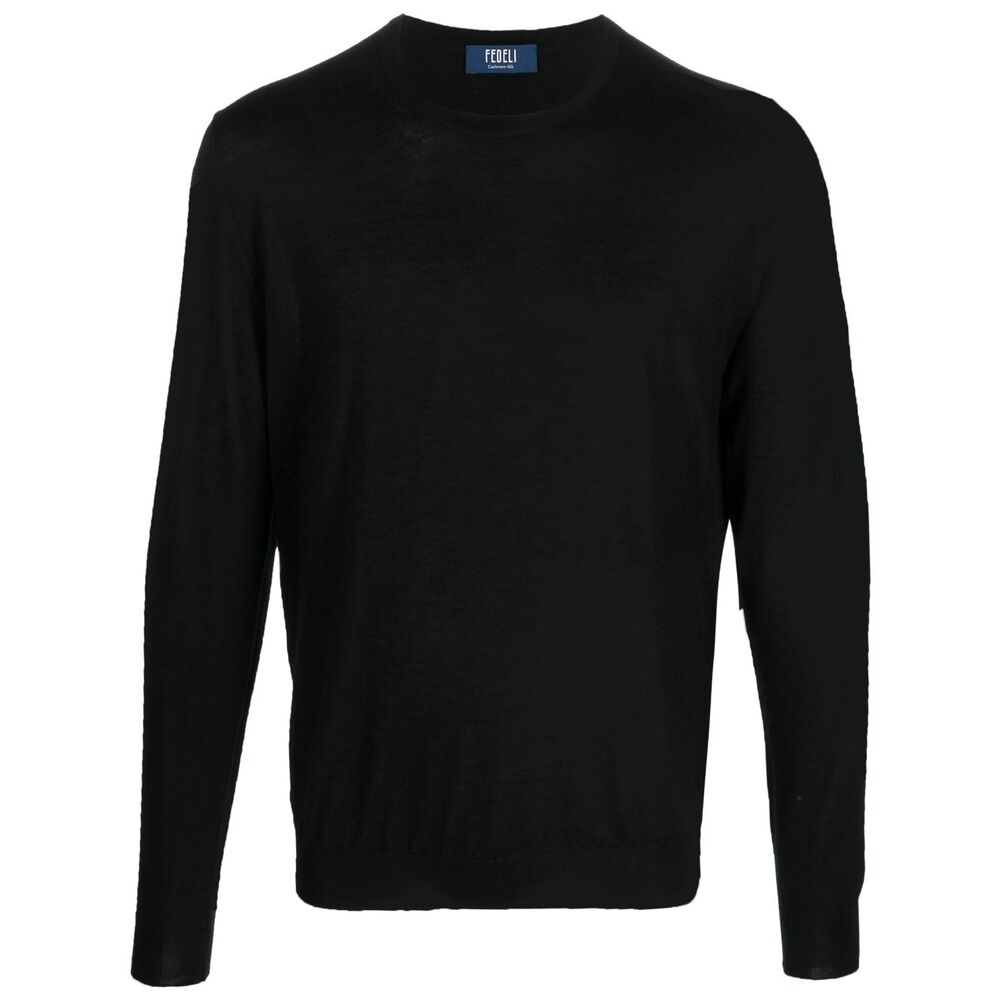 Fedeli Black Sweaters - Black | Wanan Luxury