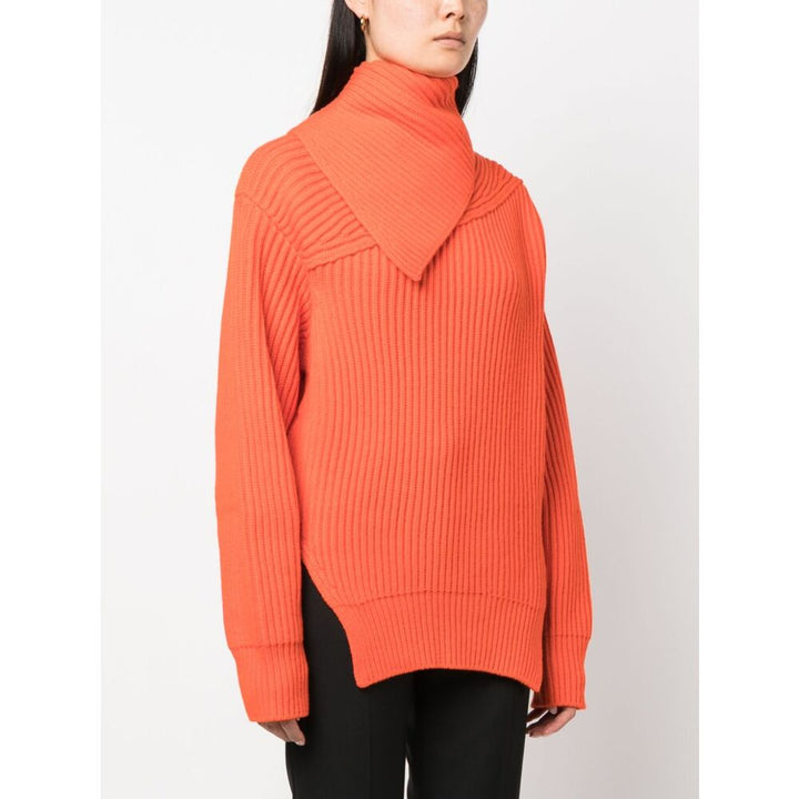 Jil Sander Wool Sweatshirts - Orange | Wanan Luxury