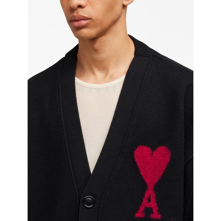 Ami Paris Wool Sweaters - Black | Wanan Luxury