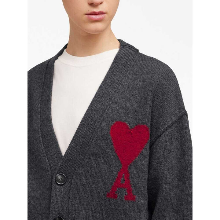 Ami Paris Wool Sweaters - Gray | Wanan Luxury