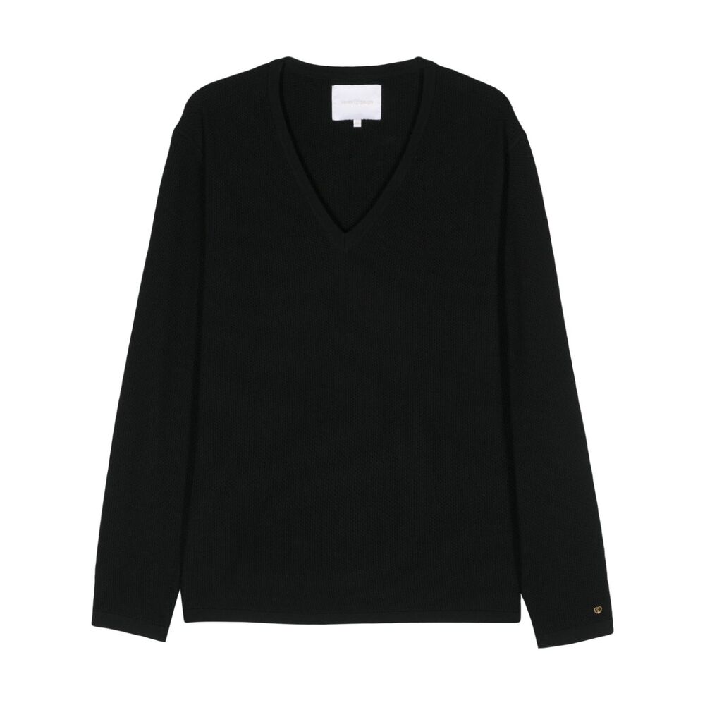 Seven Gauge Wool Sweaters - Black | Wanan Luxury