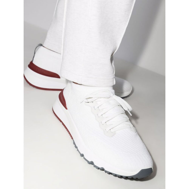 Brunello Cucinelli Silk Sneakers - White | Wanan Luxury