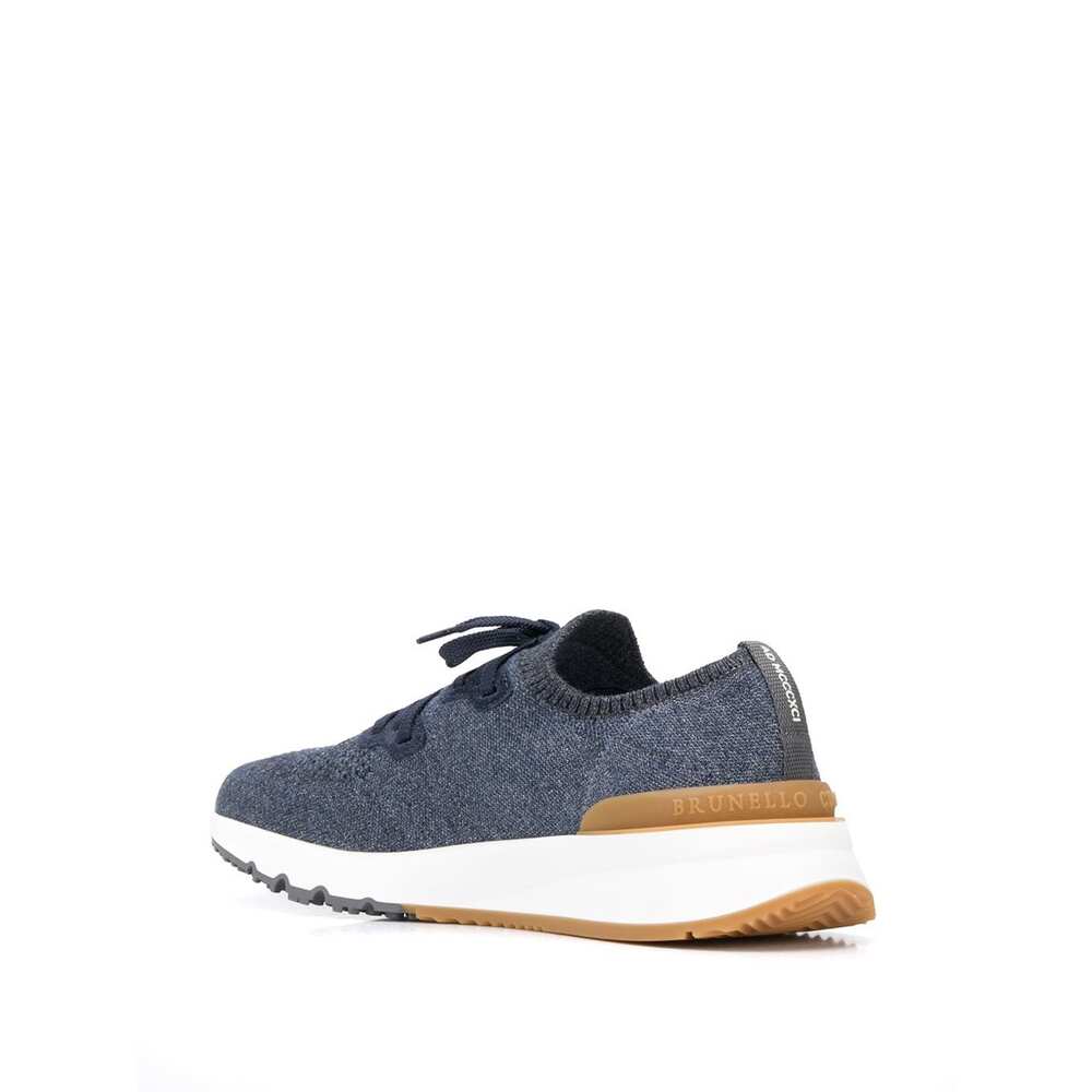 Brunello Cucinelli Silk Sneakers - Blue | Wanan Luxury