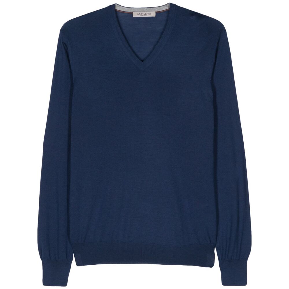 Fileria Wool Sweaters - Blue | Wanan Luxury