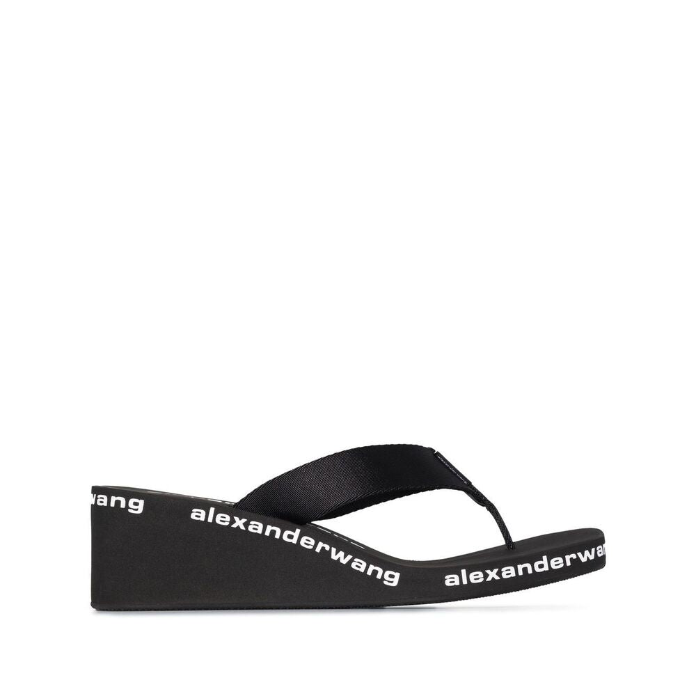 Alexander Wang Silk Slippers - Black | Wanan Luxury