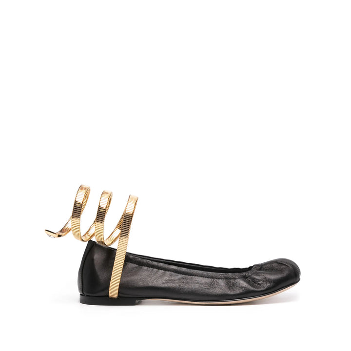 René Caovilla Ballerine - Nero, Oro | Wanan Luxury