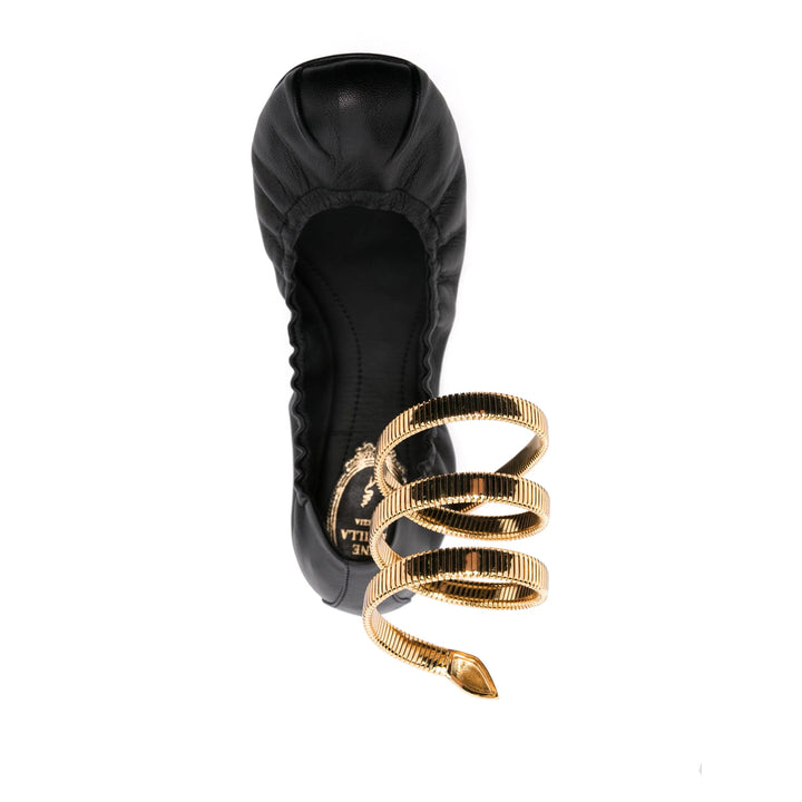 René Caovilla Ballerine - Nero, Oro | Wanan Luxury