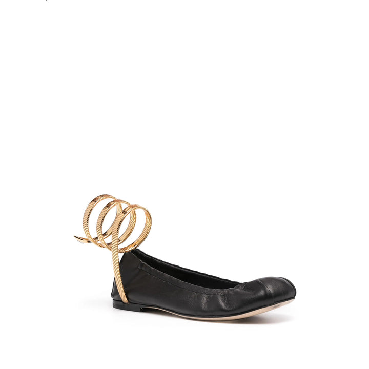 René Caovilla Ballerine - Nero, Oro | Wanan Luxury