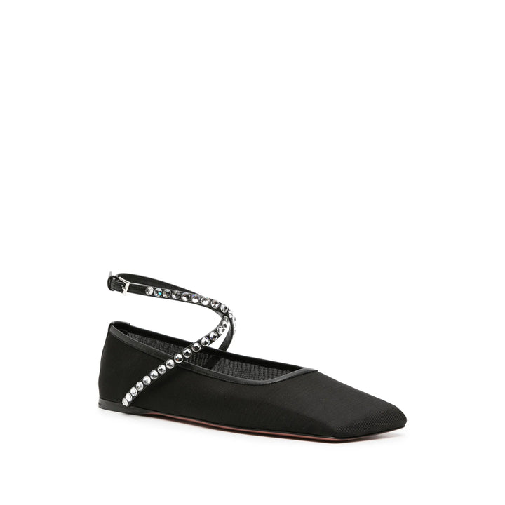 Amina Muaddi Ballerine - Nero | Wanan Luxury