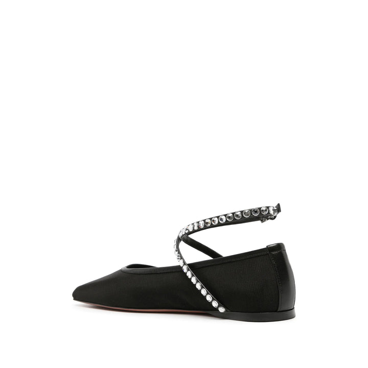 Amina Muaddi Ballerine - Nero | Wanan Luxury