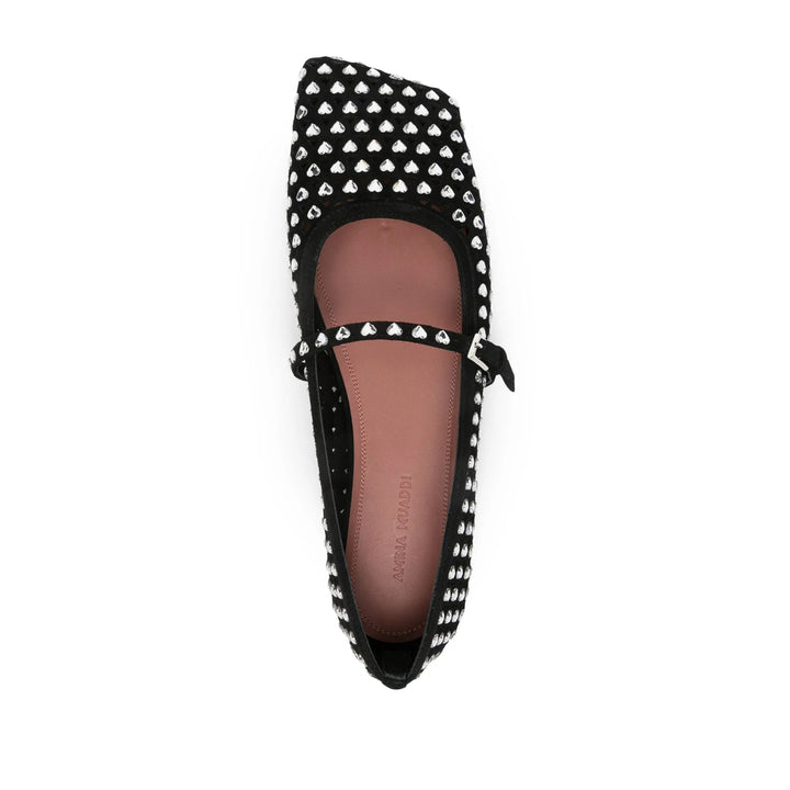 Amina Muaddi Ballerine - Nero | Wanan Luxury