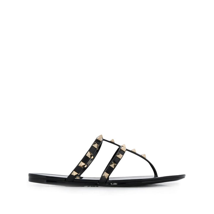 Valentino Garavani Rubber Slippers - Black | Wanan Luxury