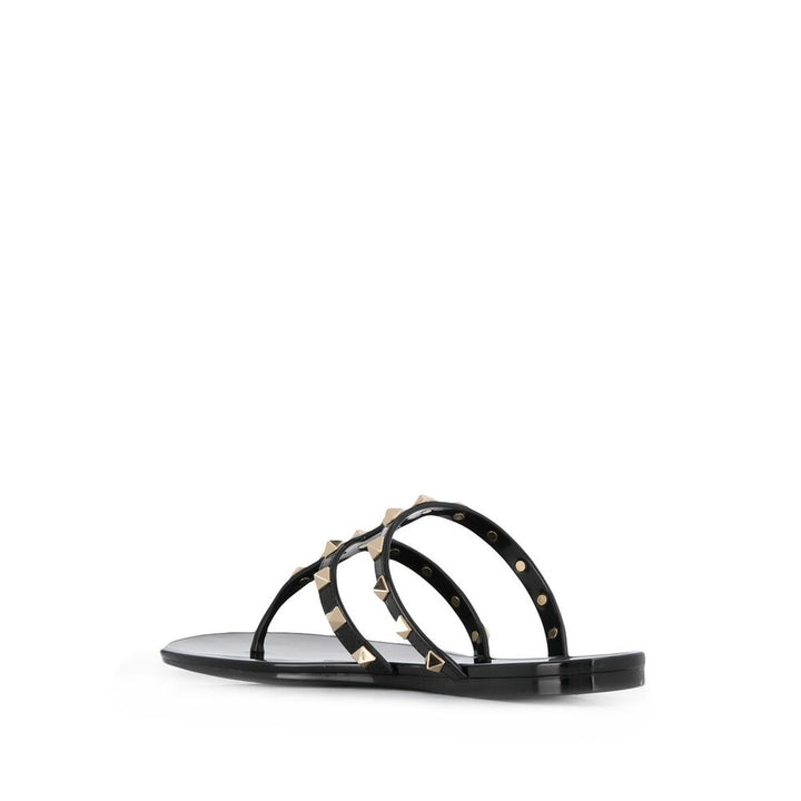 Valentino Garavani Rubber Slippers - Black | Wanan Luxury