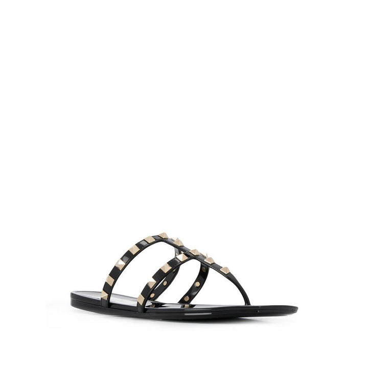 Valentino Garavani Rubber Slippers - Black | Wanan Luxury