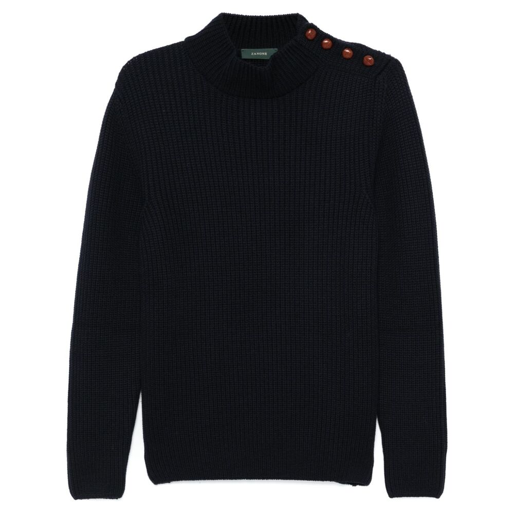 Zanone Wool Sweaters - Blue | Wanan Luxury