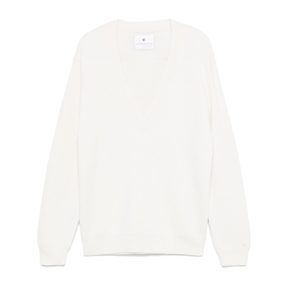 Seven Gauge Wool Sweaters - White | Wanan Luxury