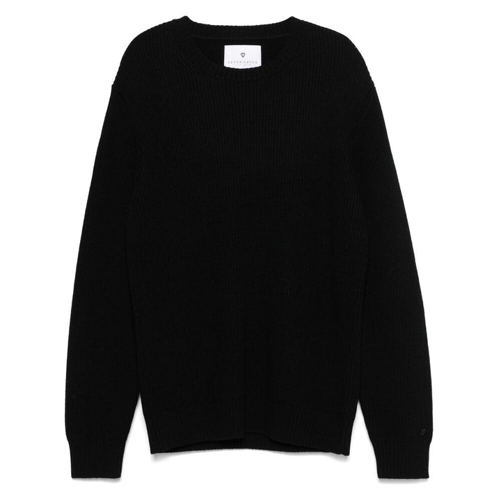 Seven Gauge Wool Sweaters - Black | Wanan Luxury