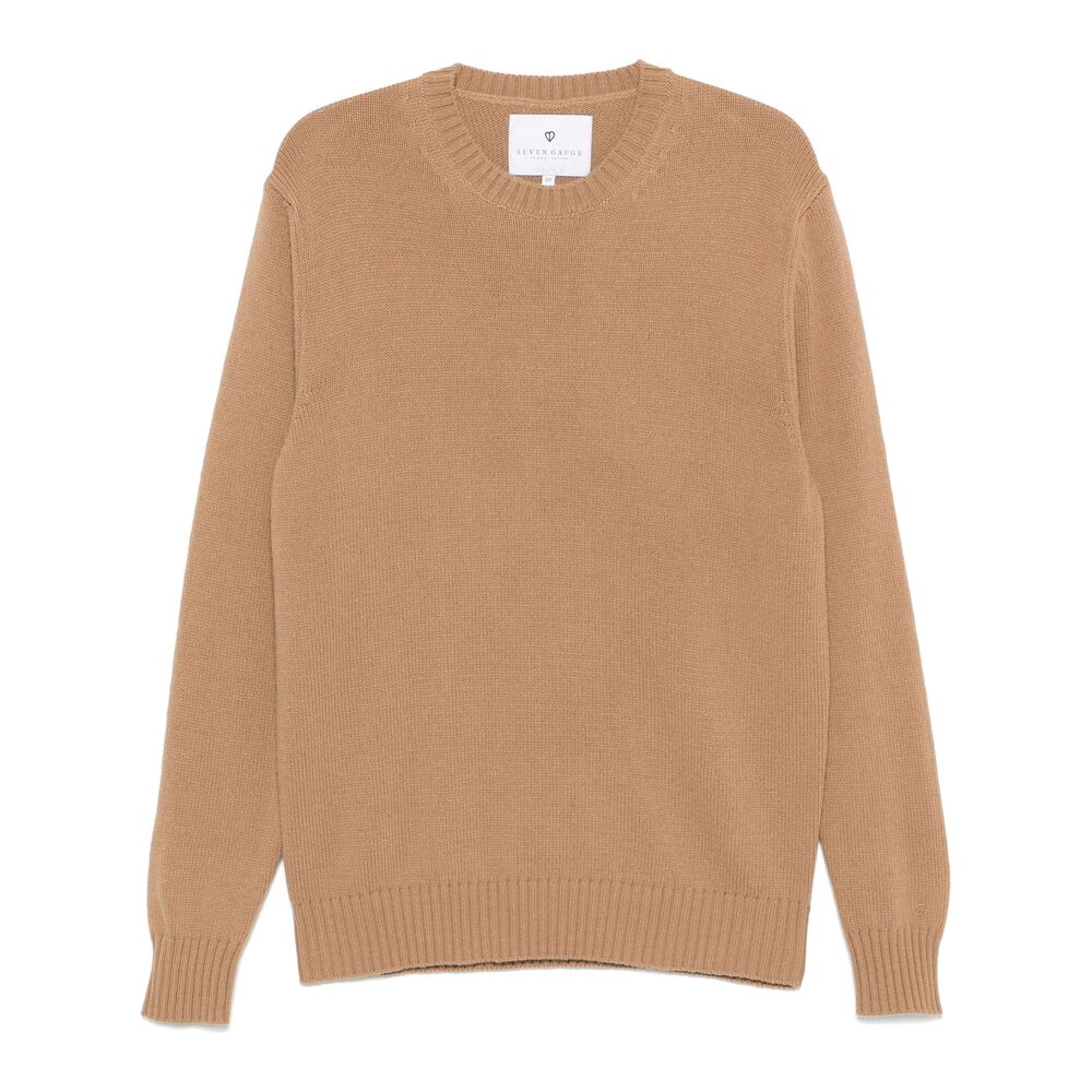 Seven Gauge Wool Sweaters - Brown | Wanan Luxury