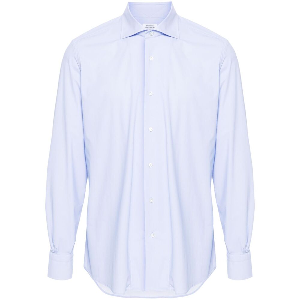 Mazzarelli Nylon Shirts - Blue, White | Wanan Luxury