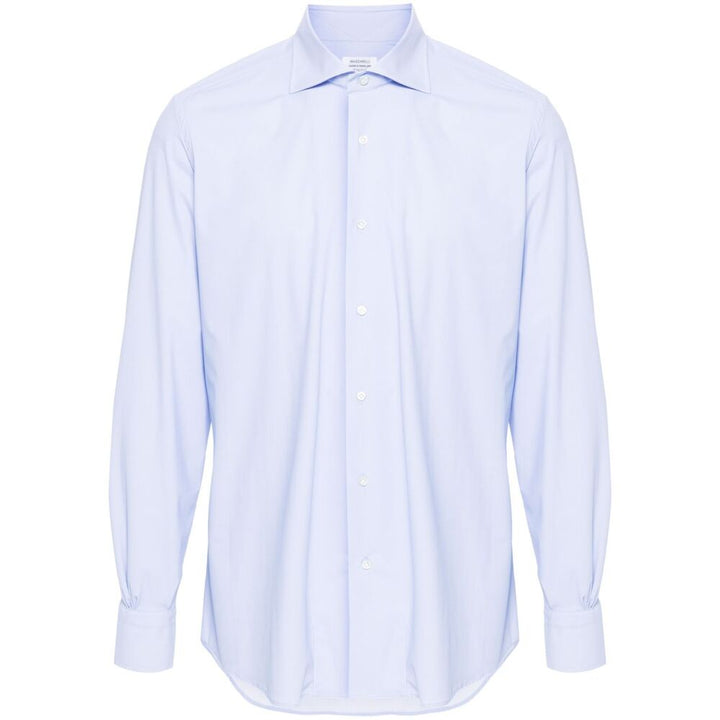 Mazzarelli Nylon Shirts - Blue, White | Wanan Luxury